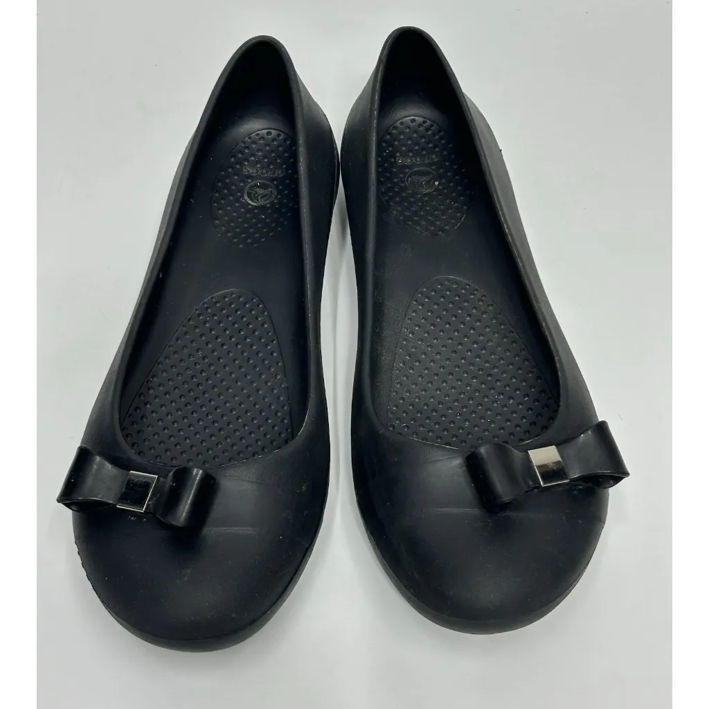 Crocs Gianna Bow Ballet Flats Women’s Size 7 Black Shoes Slip On Casual Comfort - Image 2