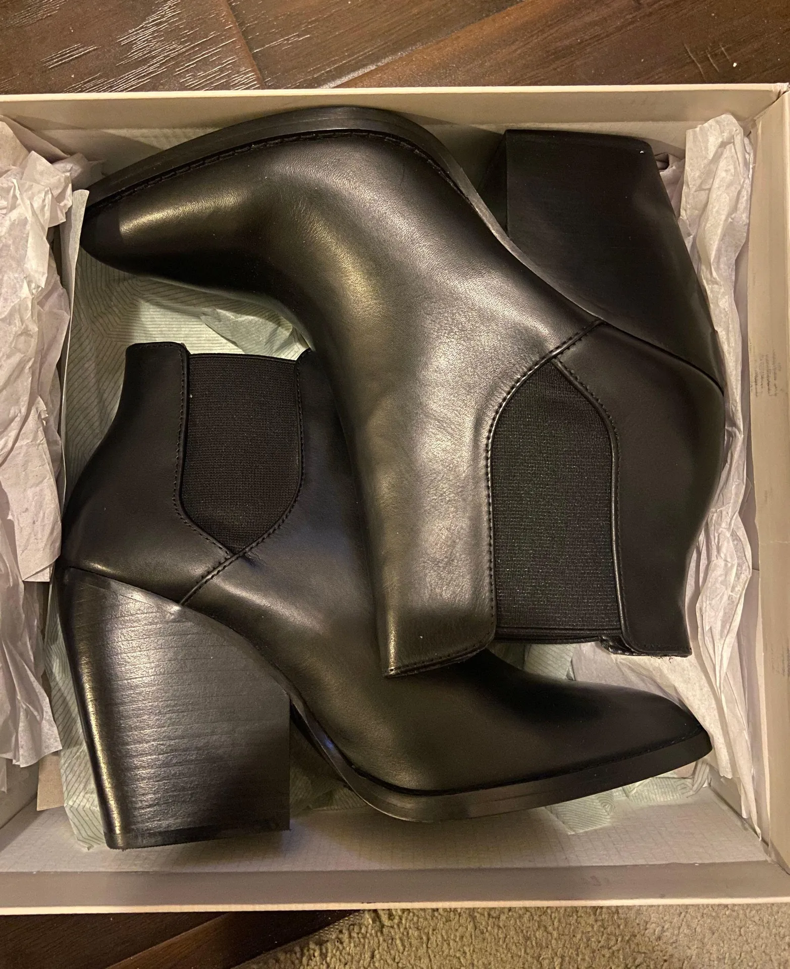 Nordstrom B.P Chelsea Lex Leather Booties Size 8 - Image 7