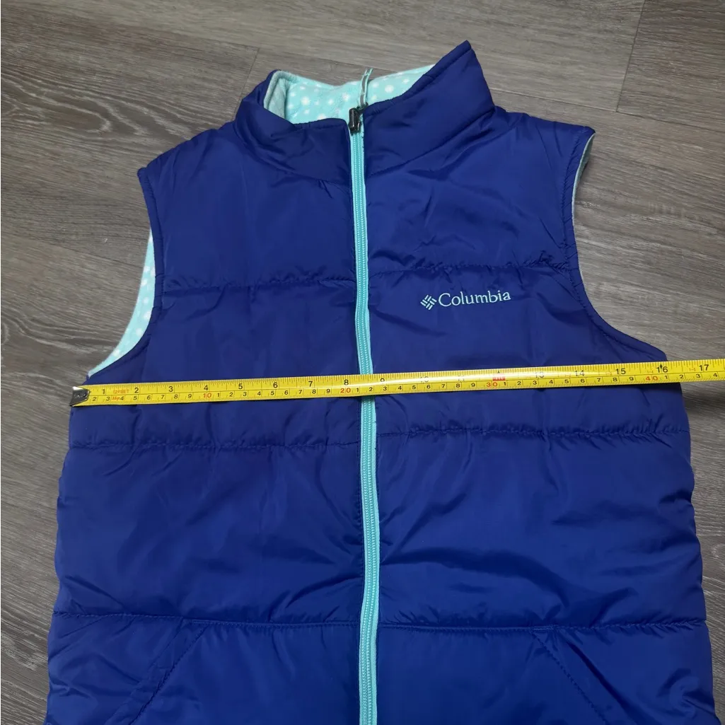 Columbia Royal Blue Baby Blue Polkadot Insulated Reversible Vest - Image 4