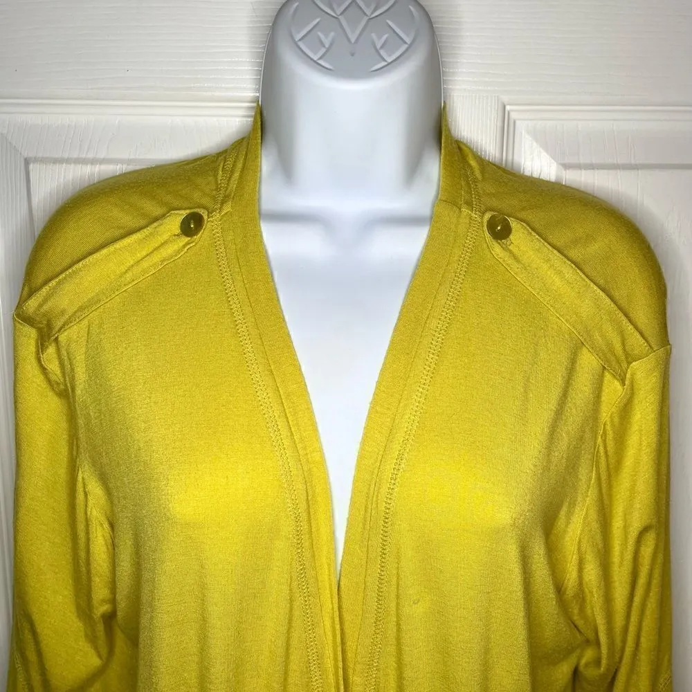 Des Rey South Africa Long Sleeve Knit Cardigan Chartreuse Yellow 38 (U.S. 10) Yellow - Image 3