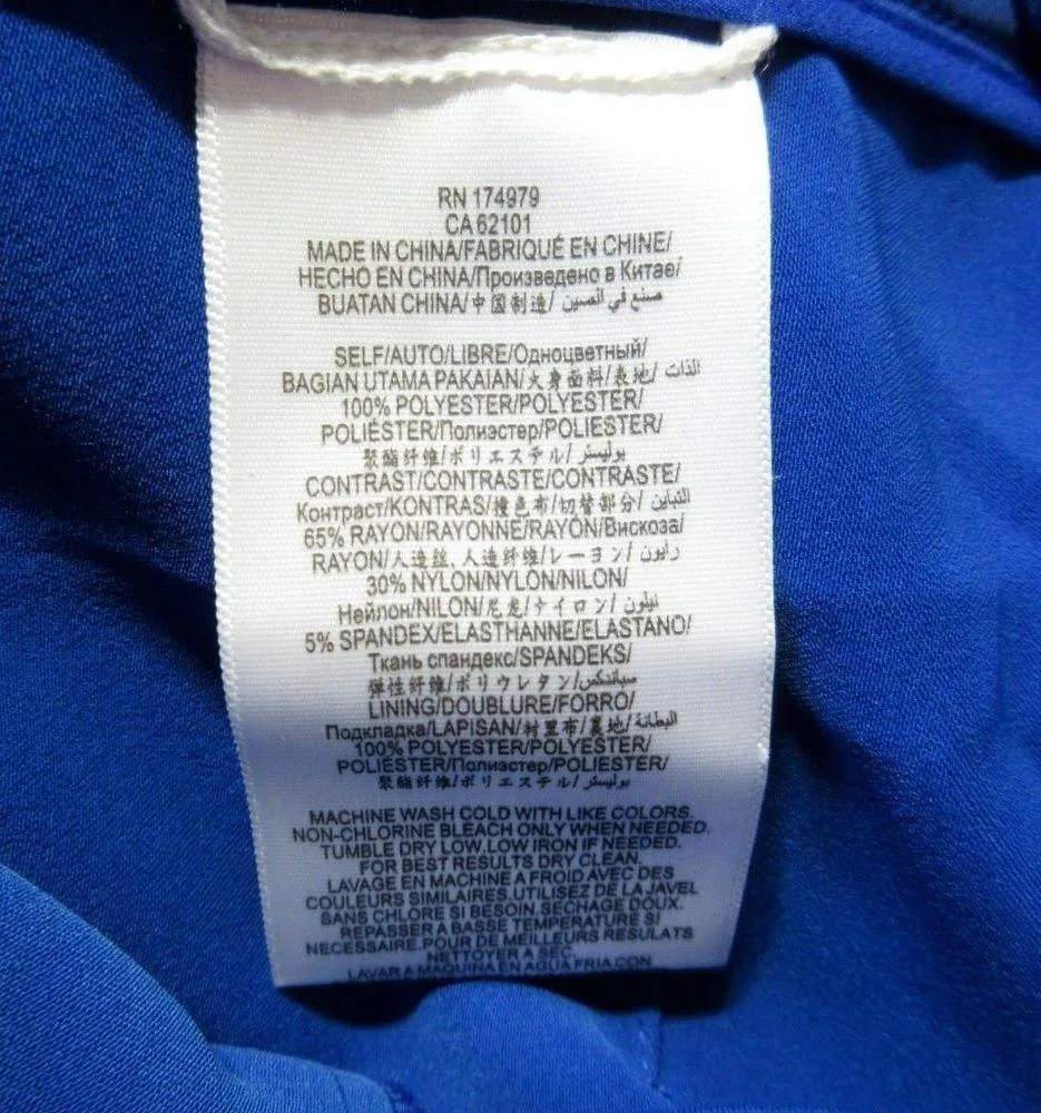 NWT BCBG MaxAzria Rossana in Royal Blue Satin Wide Leg Cutout Jumpsuit 0 x 32 - Image 7