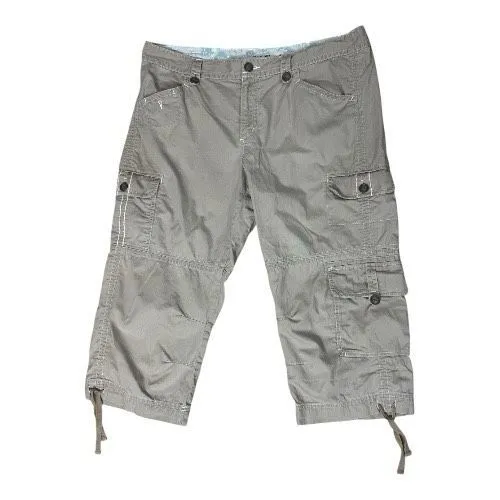 Eddie Bauer Women Light Brown Cargo Pants Size 16 Hiking Athletic Shorts Cotton - Image 2