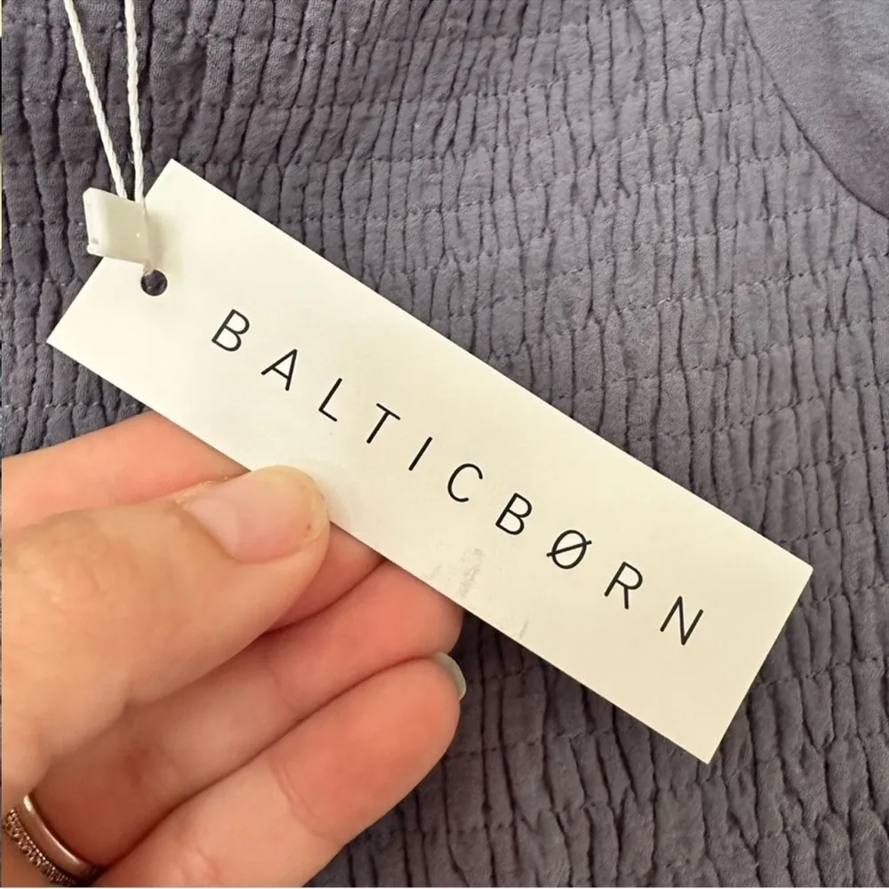 Baltic Born Alana Smocked Midi Dress Womens Medium Blue New - Image 5