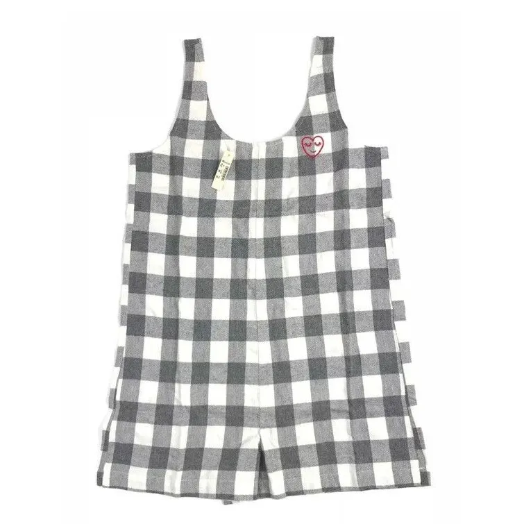 NWT Madewell Women Embroidered Flannel Pajama‎ Romper in Buffalo Check XXS - Image 4