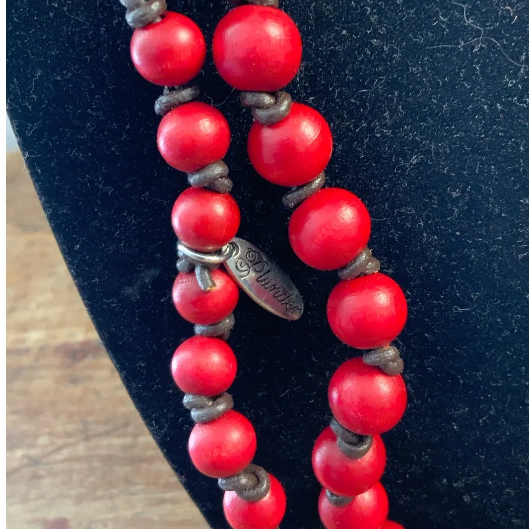 Plunder‎ Beaded necklace Red - Image 2