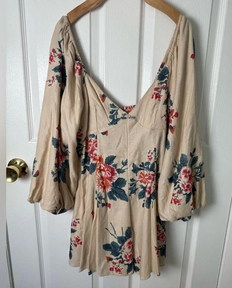 Free People Francesca Floral Print Mini Dress S - Image 2