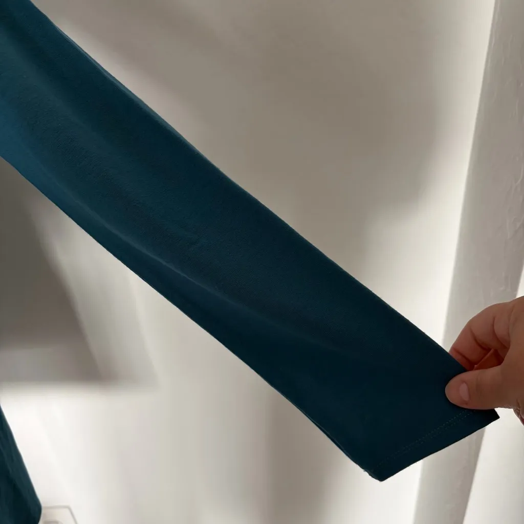 J. Jill Wearever Teal Crew Neck A-line Tunic Top Size 6 - Image 6