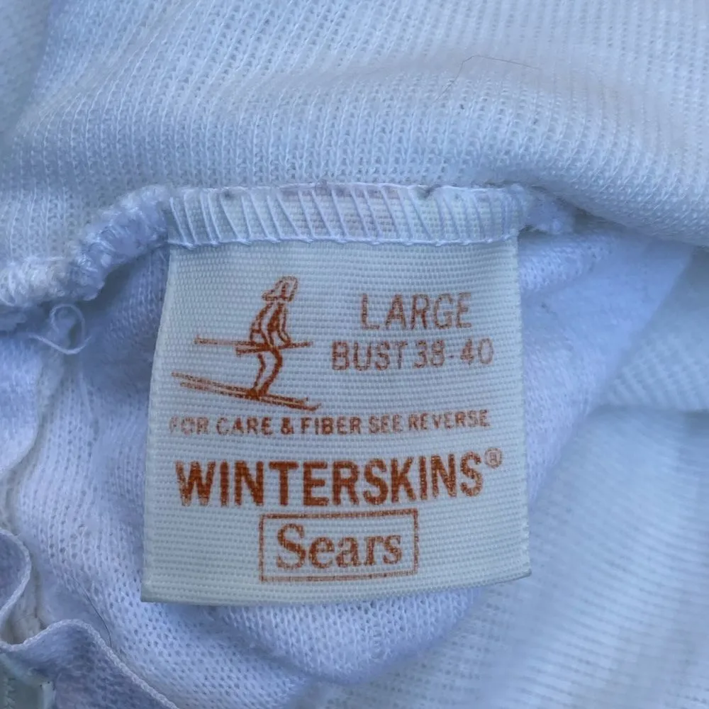 Vintage‎ Sears Winterskins "Think Snow" Turtleneck White Size L - Image 8