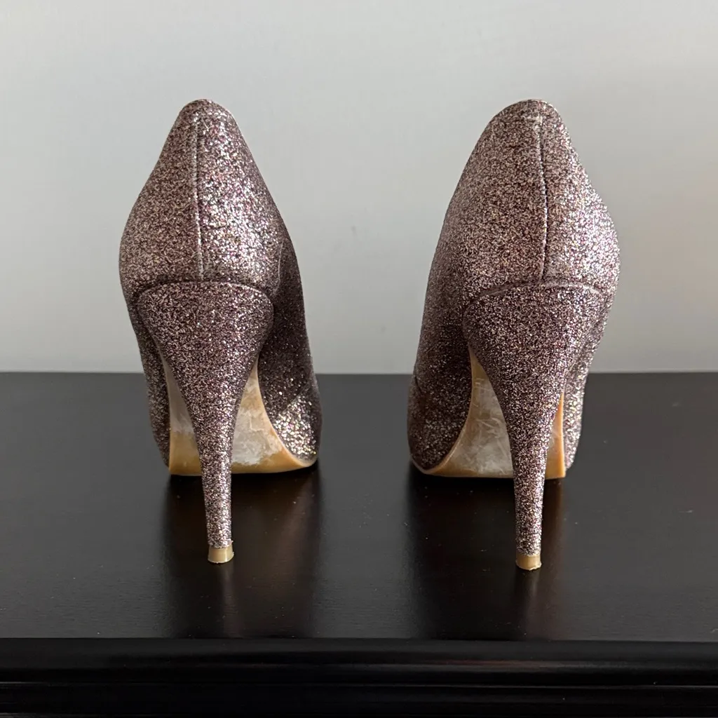 Steve Madden Glitter Heels Sz 6.5 - Image 6