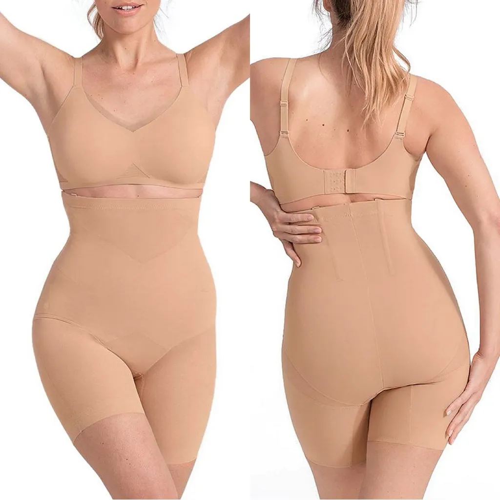 Honeylove Women’s SuperPower High Compression Breathable Sculpt Shorts Sand XL - Image 2