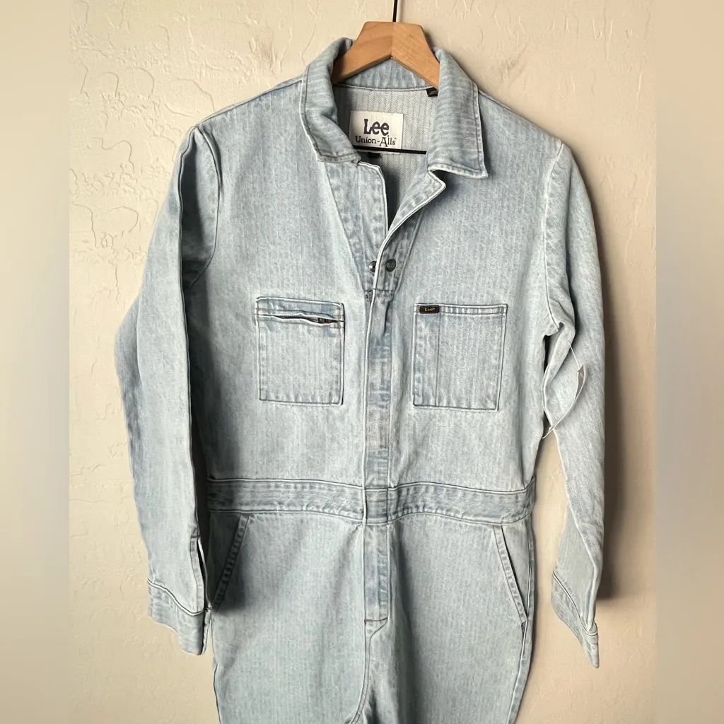 Free People x Lee union all denim jumpsuit NWT medium - Image 6