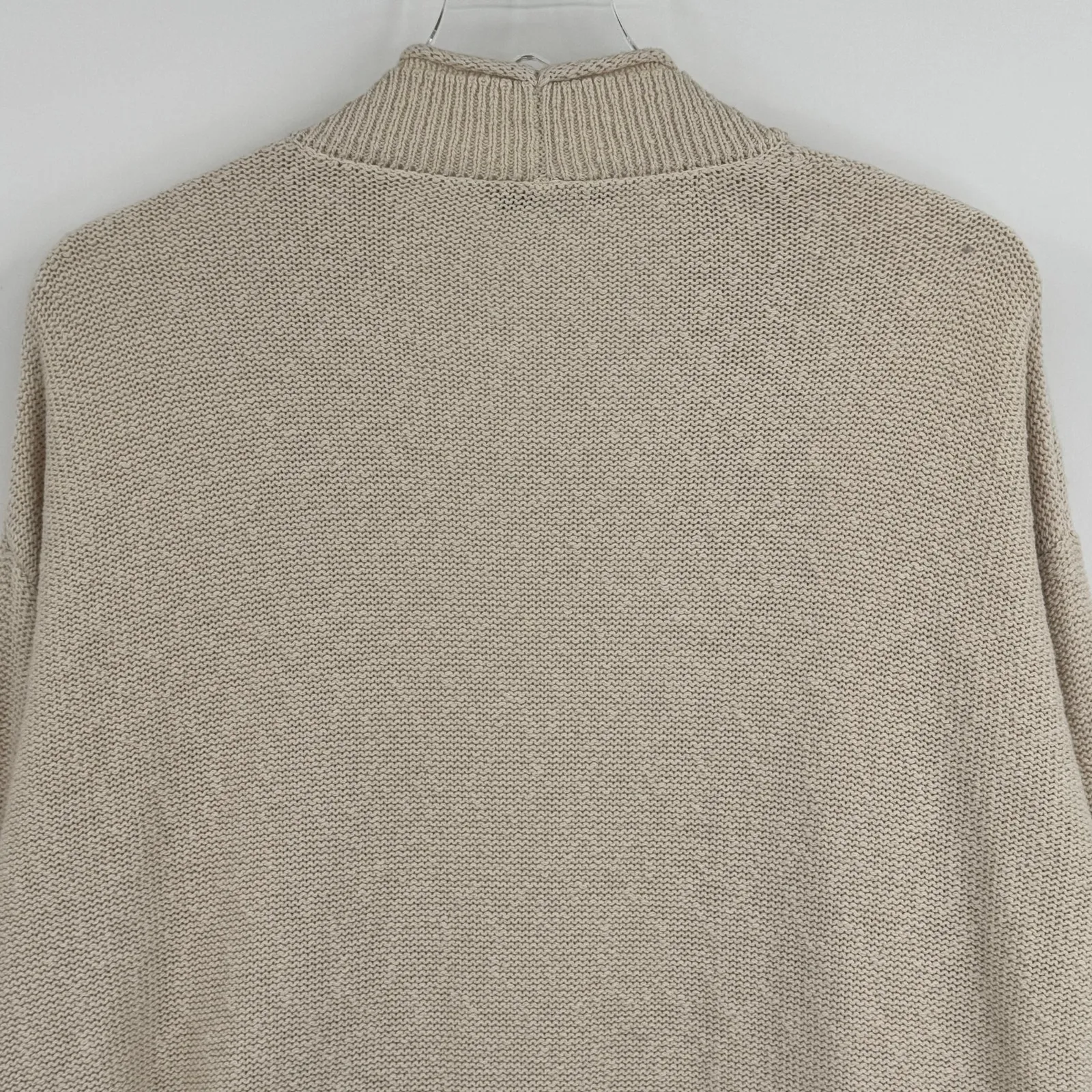 Madewell Elmsford cardigan sweater  M open front pockets rib knit slouchy cream - Image 4
