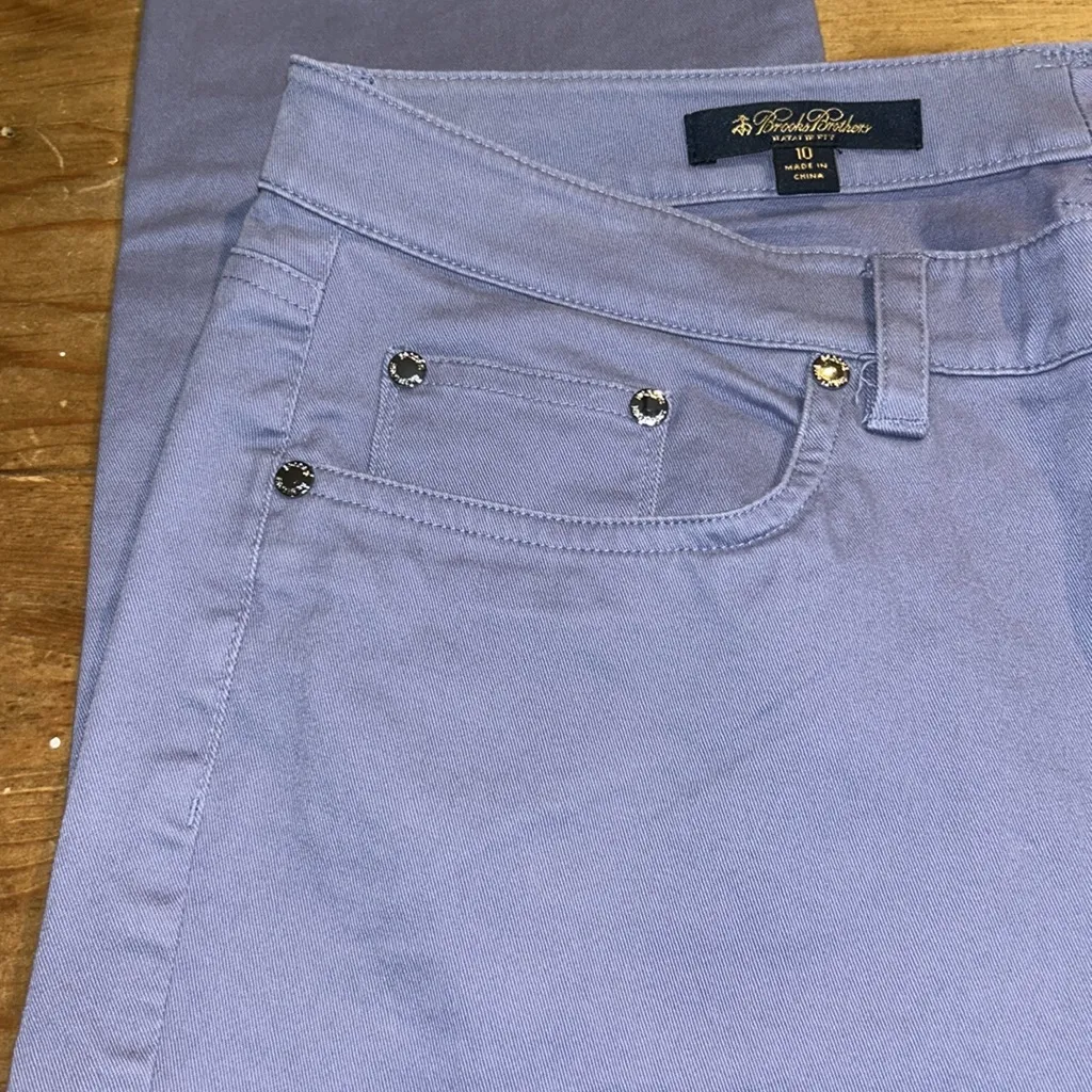 Woman’s Brooks Brothers Periwinkle Trousers Size 10 - Image 5