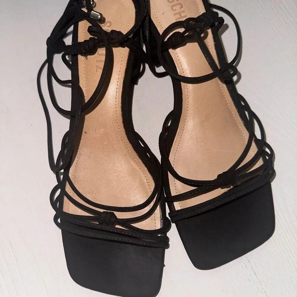 SCHUTZ Suede Block Wrap Around Sandals S 7,5 - Image 3