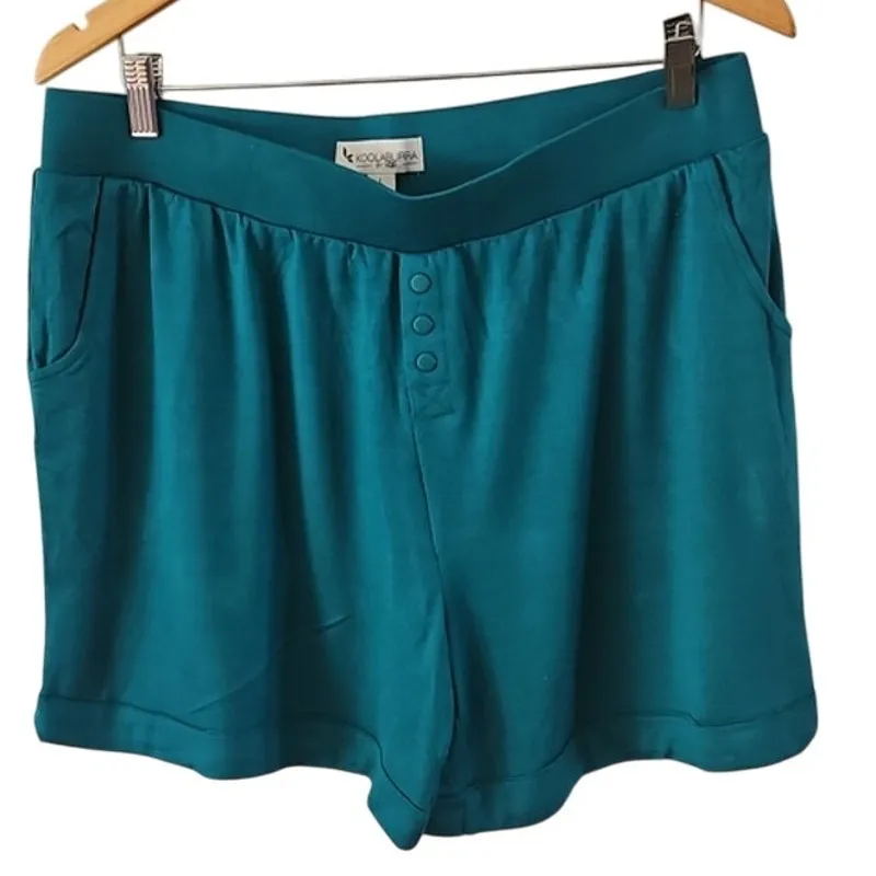 Koolaburra by UGG Women’s Lounge Shorts Size Large Teal Blue Pull-On NWOT - Image 2