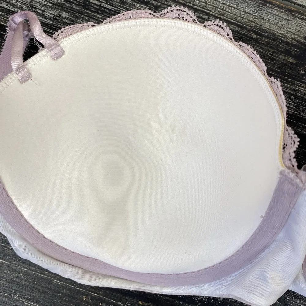 Victoria’s Secret Nude Graduated Padded Balconette Lace Cup Bra 36C - Image 4