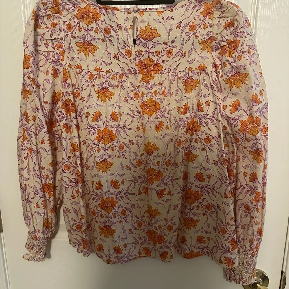 Universal Thread White Cream Blouse Relaxed Peter Pan Collar - Image 3