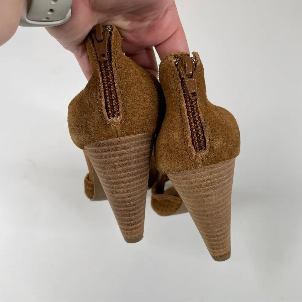 Seychelles Tan Suede Cone Heels Size 9 - Image 5