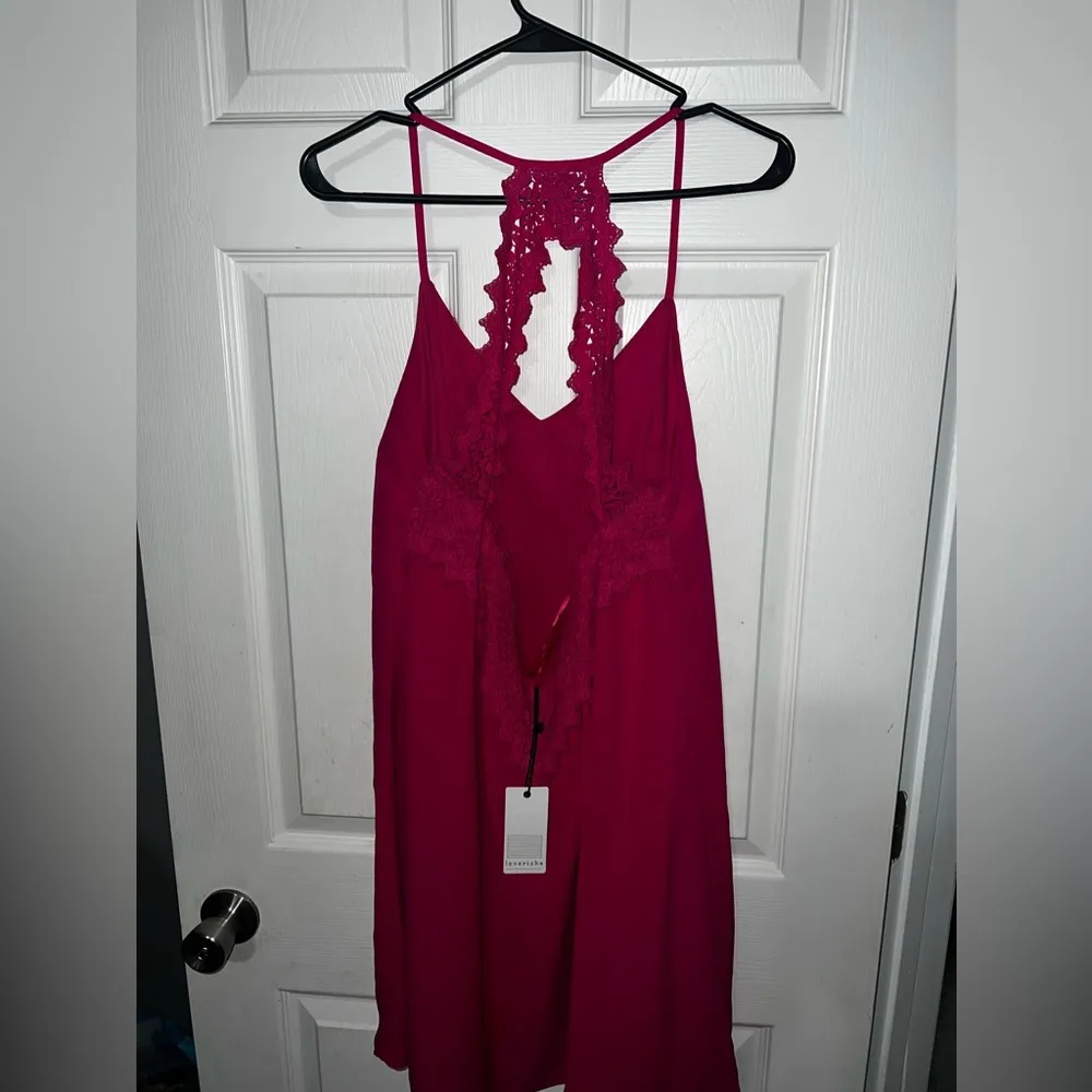 NWT Love Riche Lace Back Detail Women Pink Dress Size Large - Image 2