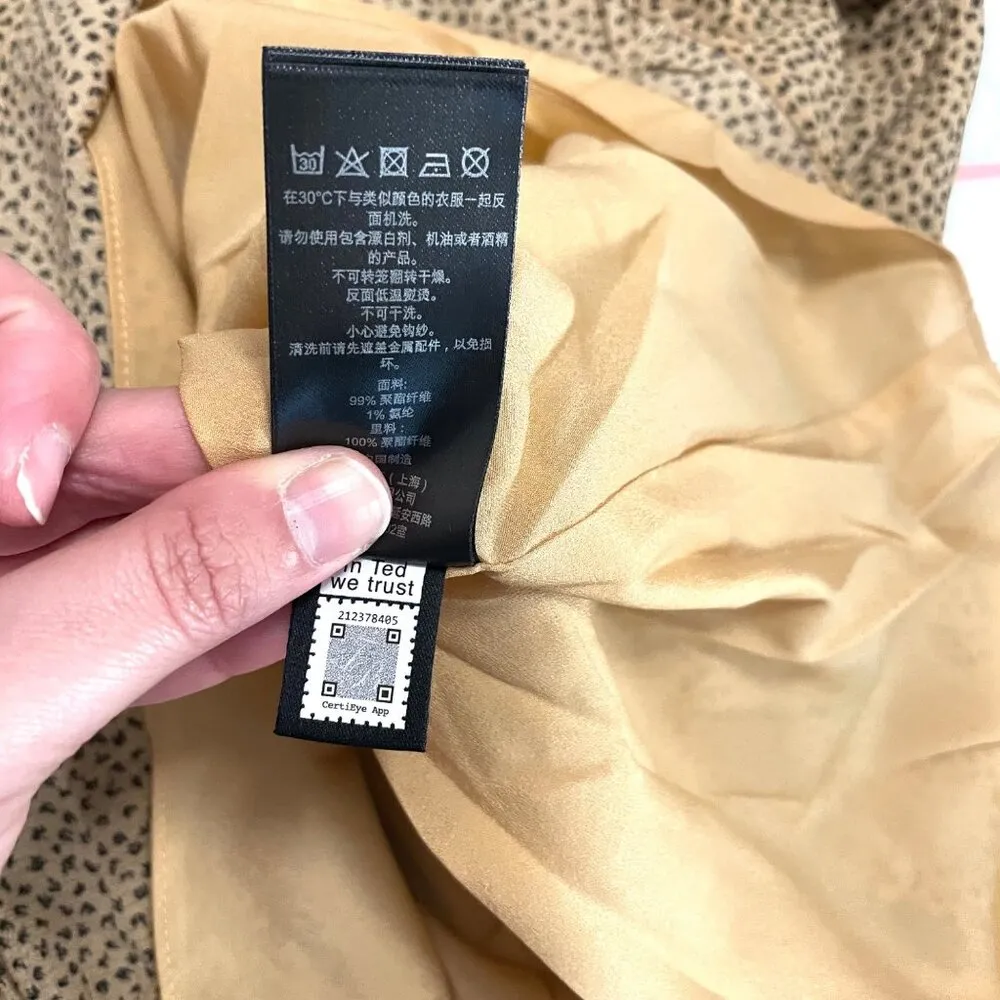 NWT Ted Baker Quinci Leopard Long Sleeve Dress Size 2 - Image 9