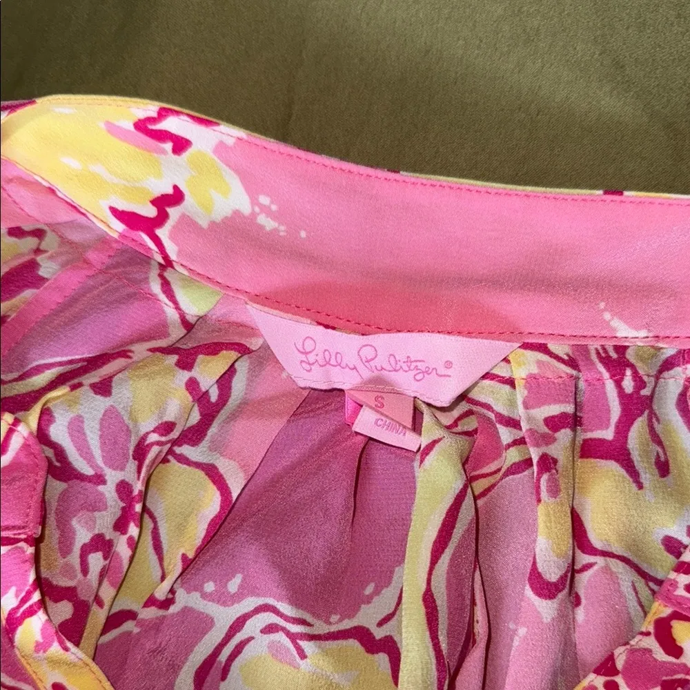Lilly Pulitzer Elsa Daylily Silk Blouse - Image 9