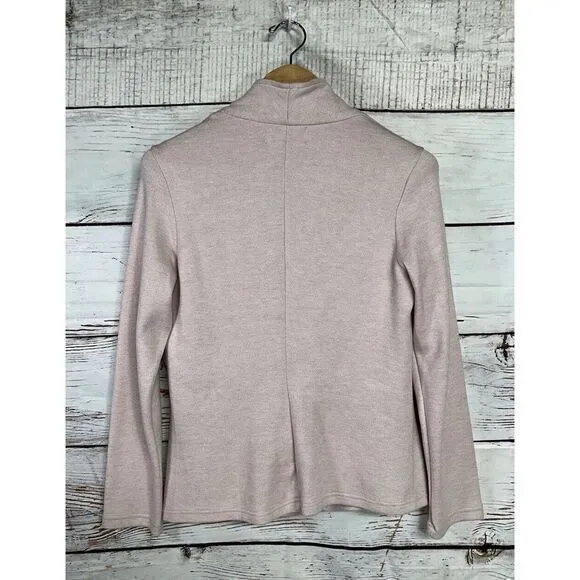 Philosophy Blush Pink Full Zip Pockets Asymmetrical‎ Zip Jacket Top Size Medium - Image 2