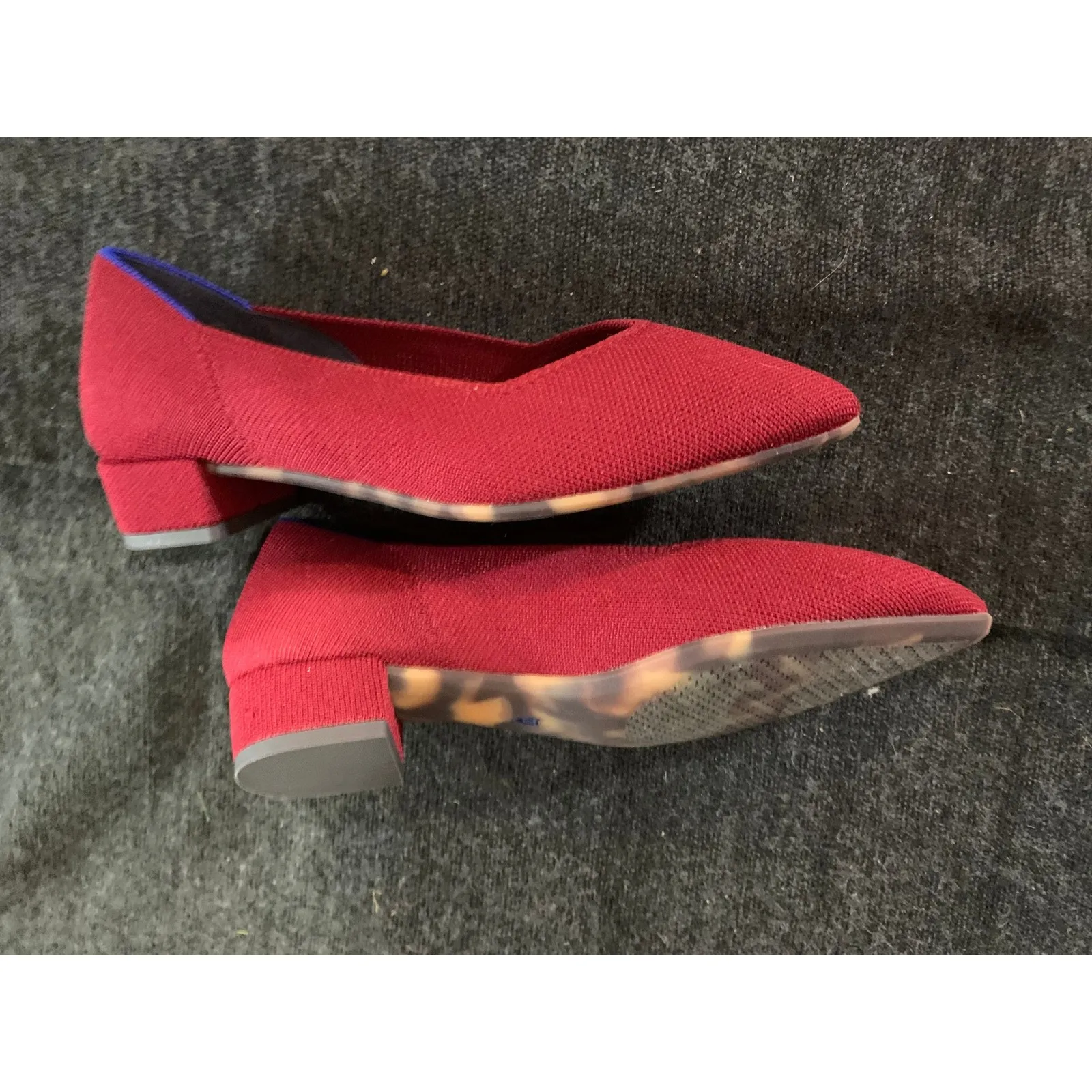 Rothys The Point Red Knit Pointed Toe Flats Women US W 6.5 EU 36.5 - Image 4