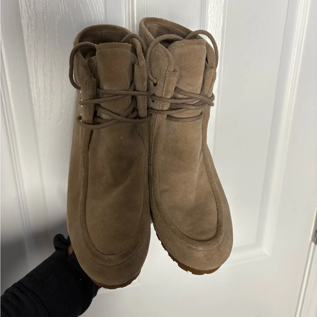 🦋Michael Kors Tan Suede Wedge Ankle Boots, 10M - Image 3
