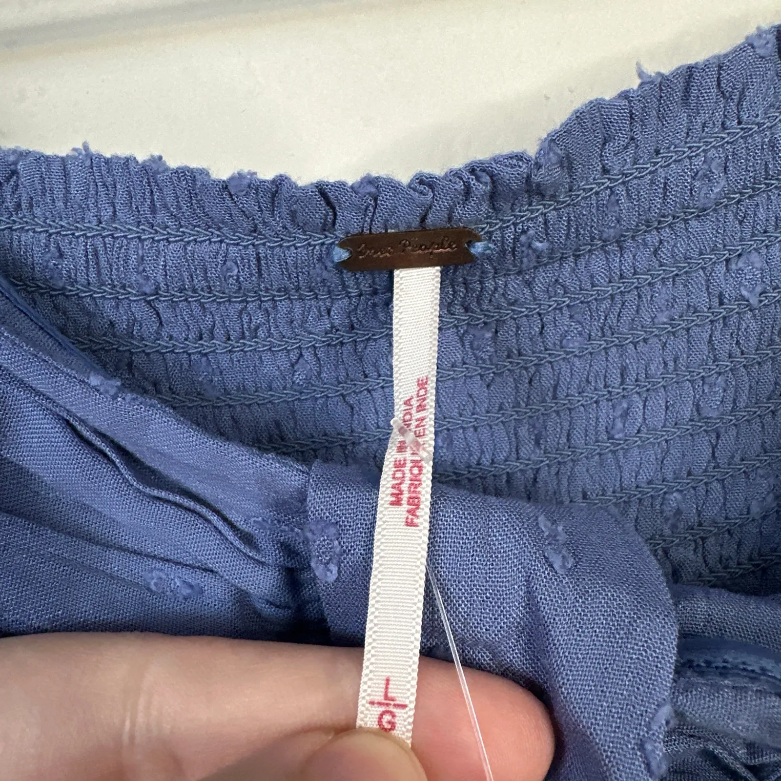 FREE PEOPLE Across the Sea Mini Dress Lilac Purple Periwinkle Size Large NWT New - Image 5