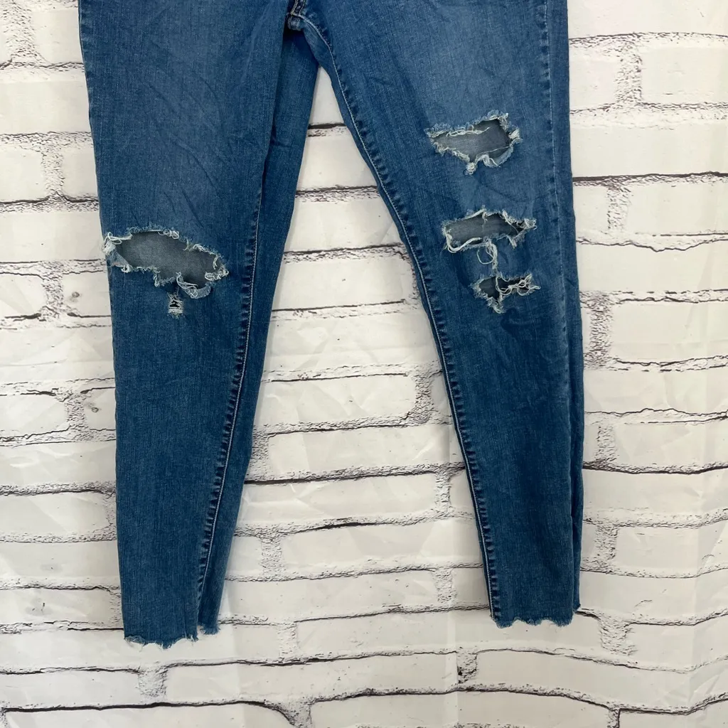 Levi’s 720 Super Skinny Jeans Dark Wash Distressed High Rise Women’s 31x30 Y2K - Image 4