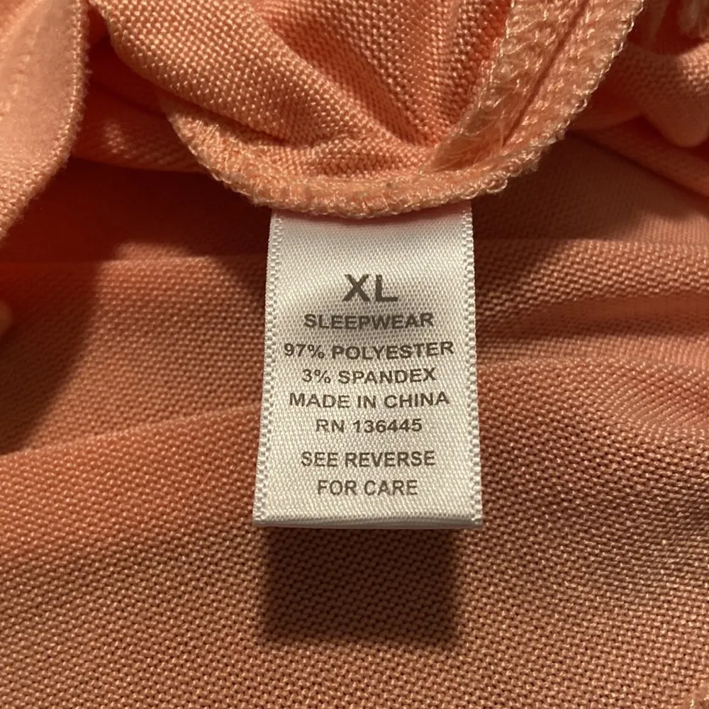 Muk Luks Peach Drawstring Pajama Sweater Size XL - Image 5