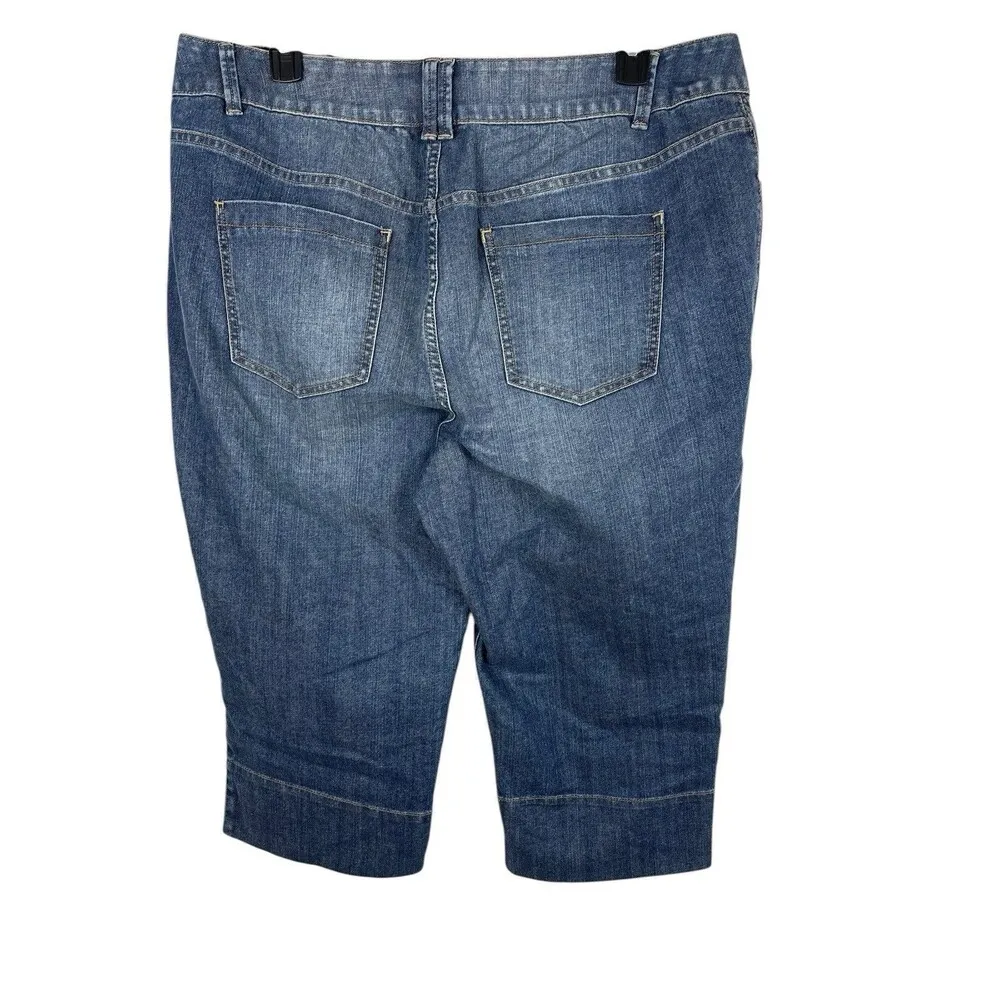 Lane Bryant Elastic Waist Tighter Tummy Technology Crop Denim Jeans 22 - Image 4