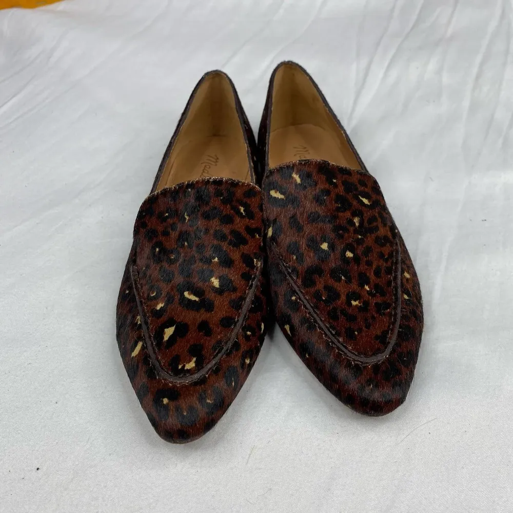 Madewell The Frances Skimmer Brown Loafer in Painted Leopard Calf Hair-6 - Image 2