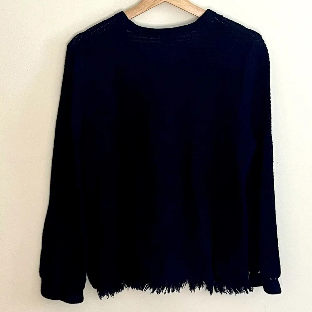 J.Crew Navy Crochet Sweater - Image 2