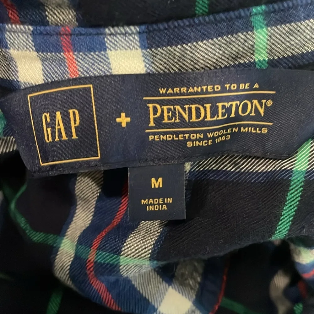 Gap Pendleton Plaid Shirtdress medium - Image 9