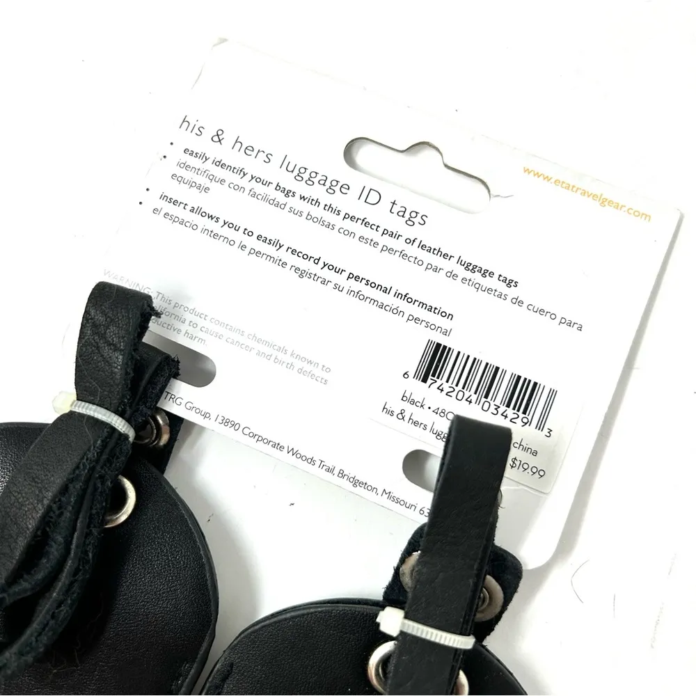 MR. & MRS. luggage tags, NWT Black - Image 6