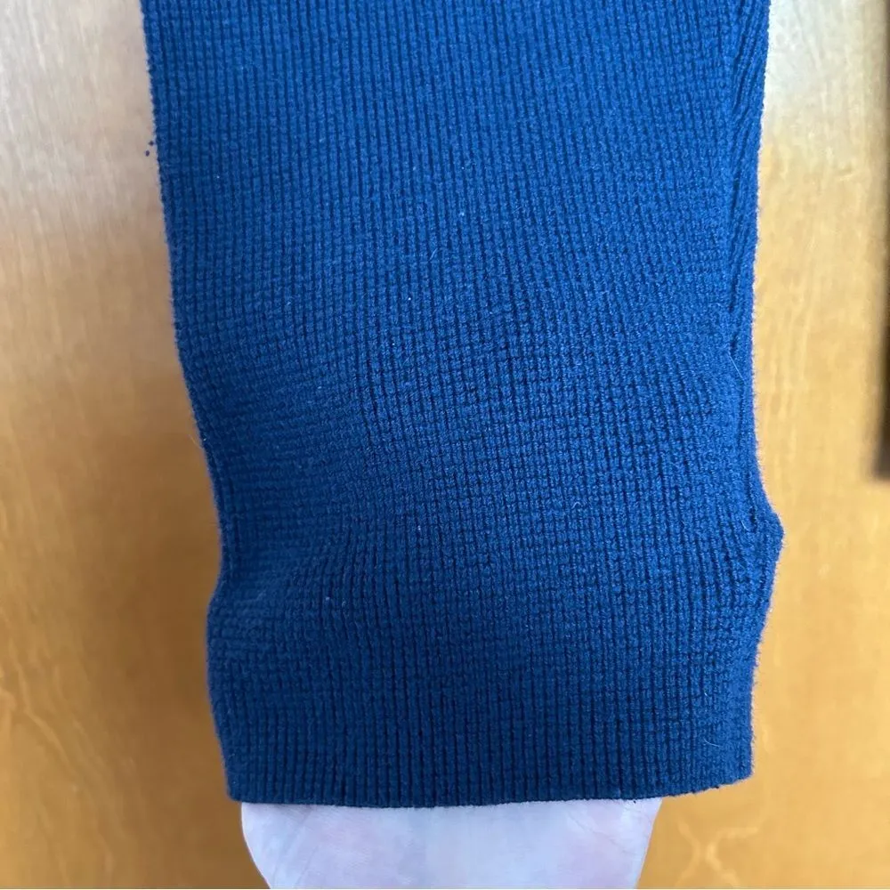 Lunya Cozy Cotton Silk Waffle Knit Slim Lounge Pants in Navy Blue Size Large - Image 3