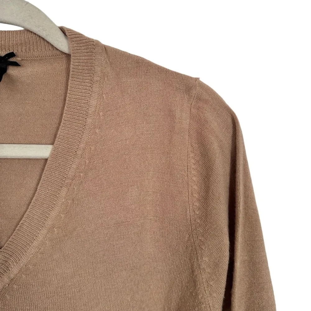 Atmosphere Women’s Sz 12 Knit Soft Sweater Light Brown Pullover V Neck - Image 4