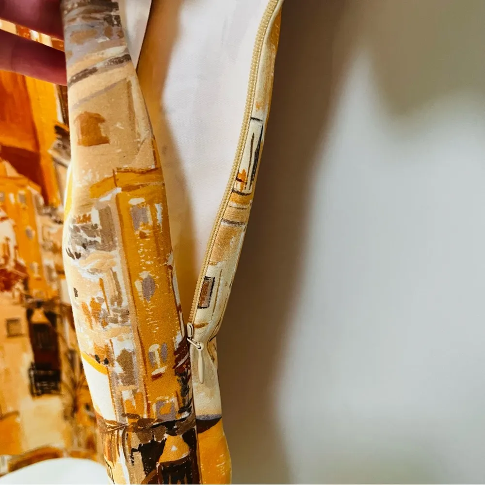 & Other Stories Mini dress with puff sleeves and print in orange - 2  - NWT - Image 5