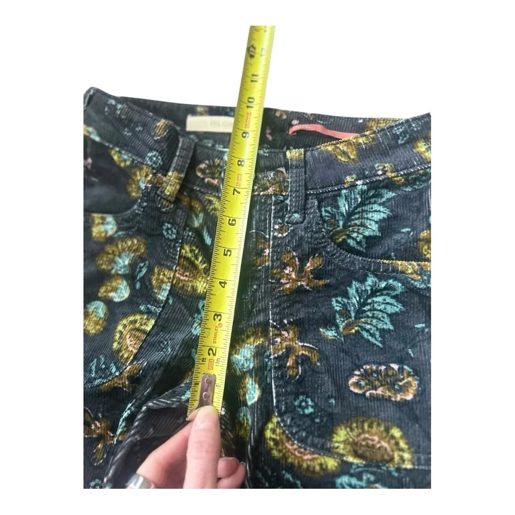 Anthropologie Pilcro The Icon Corduroy Flare Low-Rise Jeans Pants Floral Size 23 - Image 7