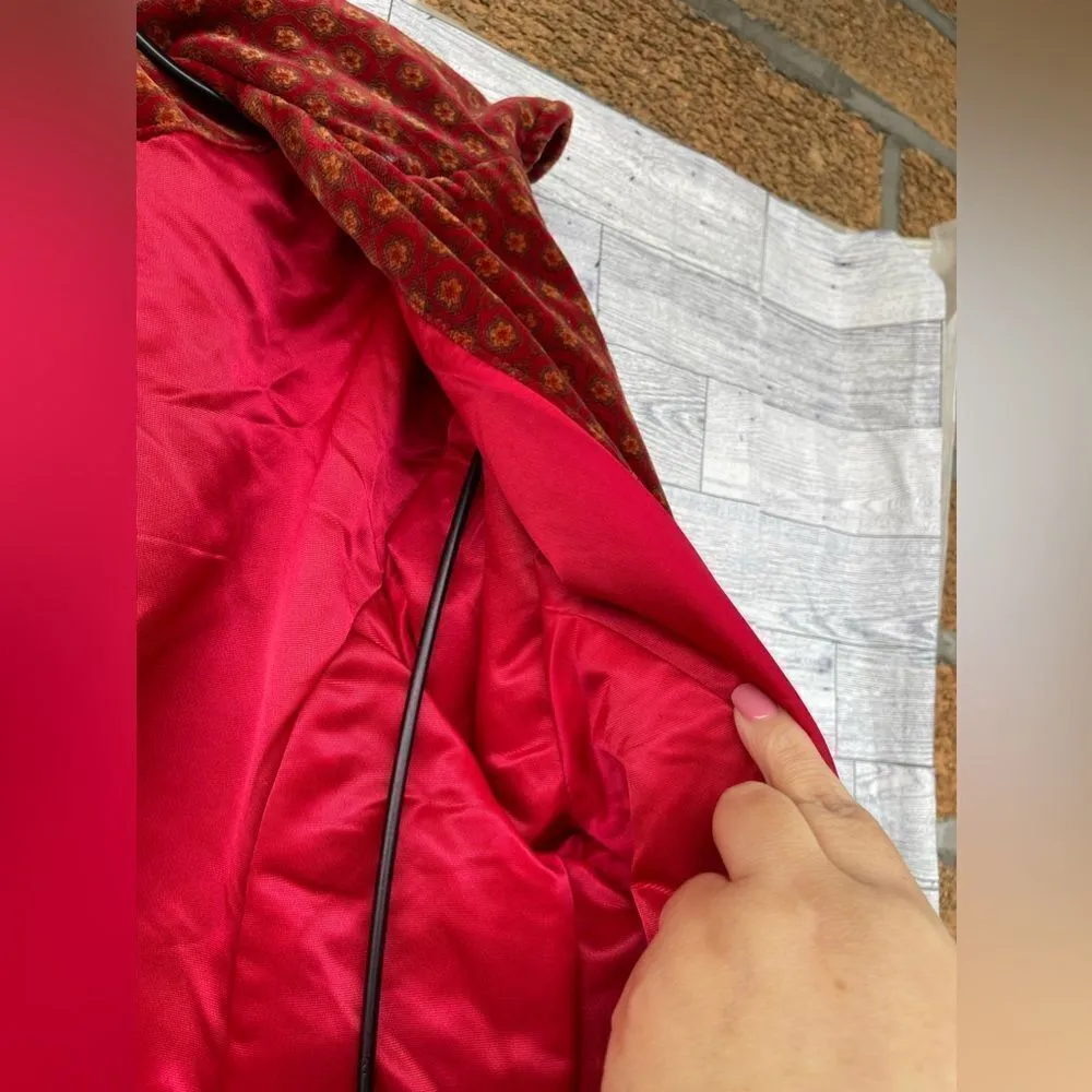 Todd Oldham Velvet Carpet Jacket Vintage 1990s size small Orange - Image 12