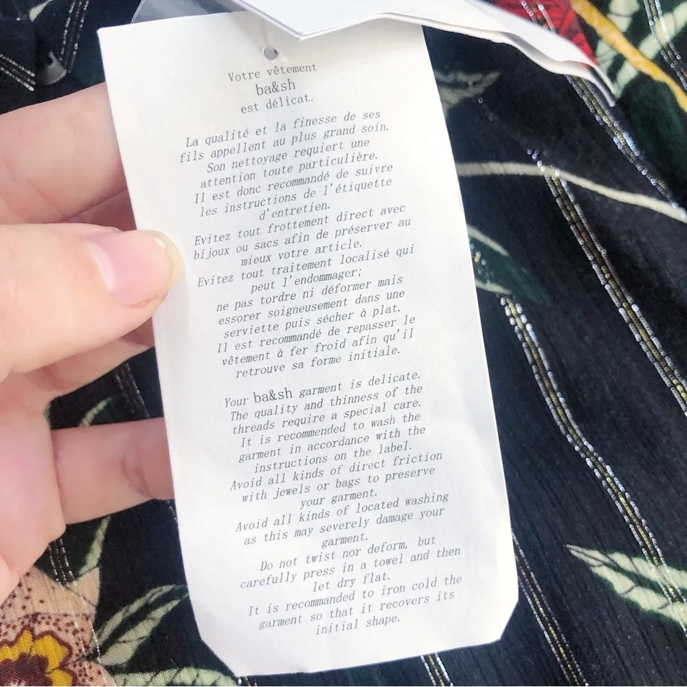 ba&sh • Paprika Dress floral print Noir black mini popover swing shirtdress - Image 8