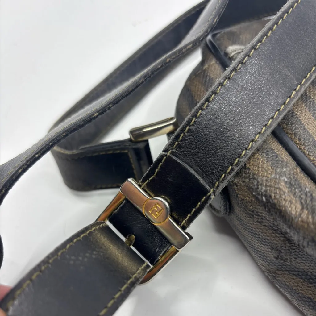 Vintage Fendi Crossbody Bag - Brown/Black - Image 3