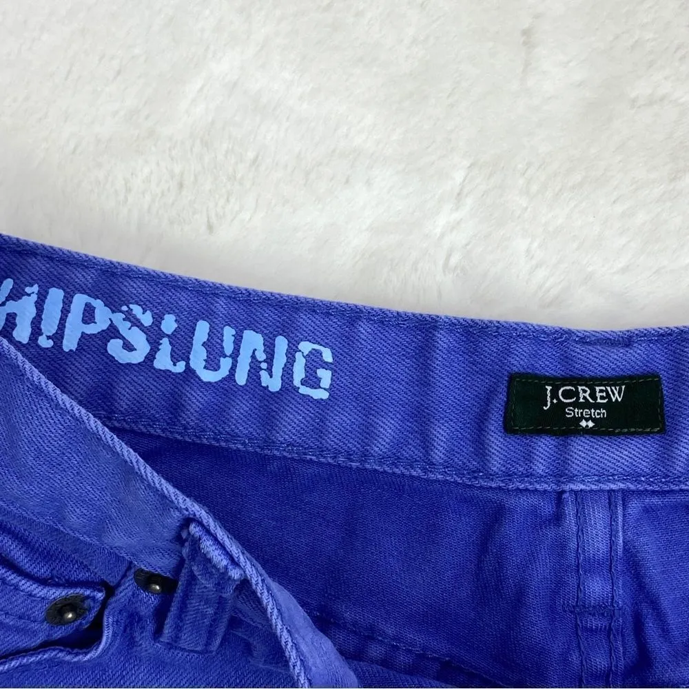 J. Crew Hipslung Low Rise Cuffed Jean Shorts Purple 0 - Image 5
