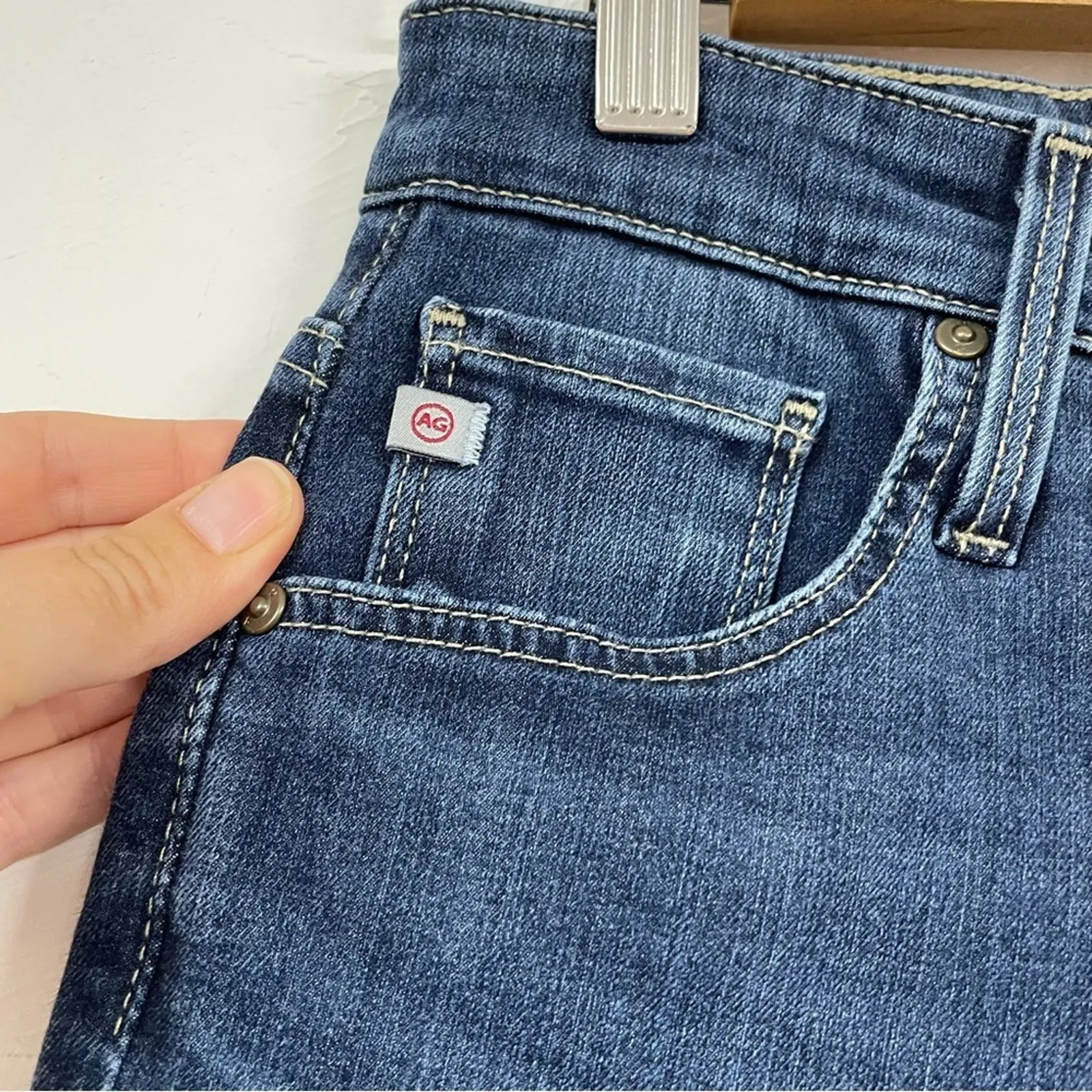 AG Adriano Goldschmeid Farrah High Rise Skinny Jeans Womens 26 Medium Wash Blue - Image 3