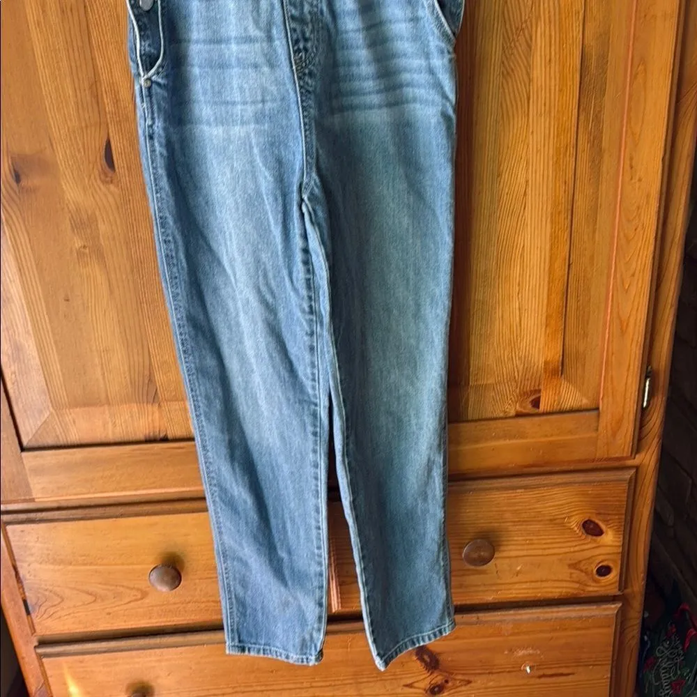 Insane Gene Blue Denim Overalls. Size medium. Straight leg. Blue - Image 3