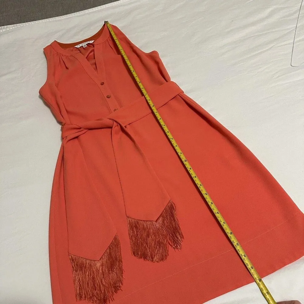 Trina Turk Anemones Sleeveless V-Neck Dress Sunset Soiree Size S Small - Image 7