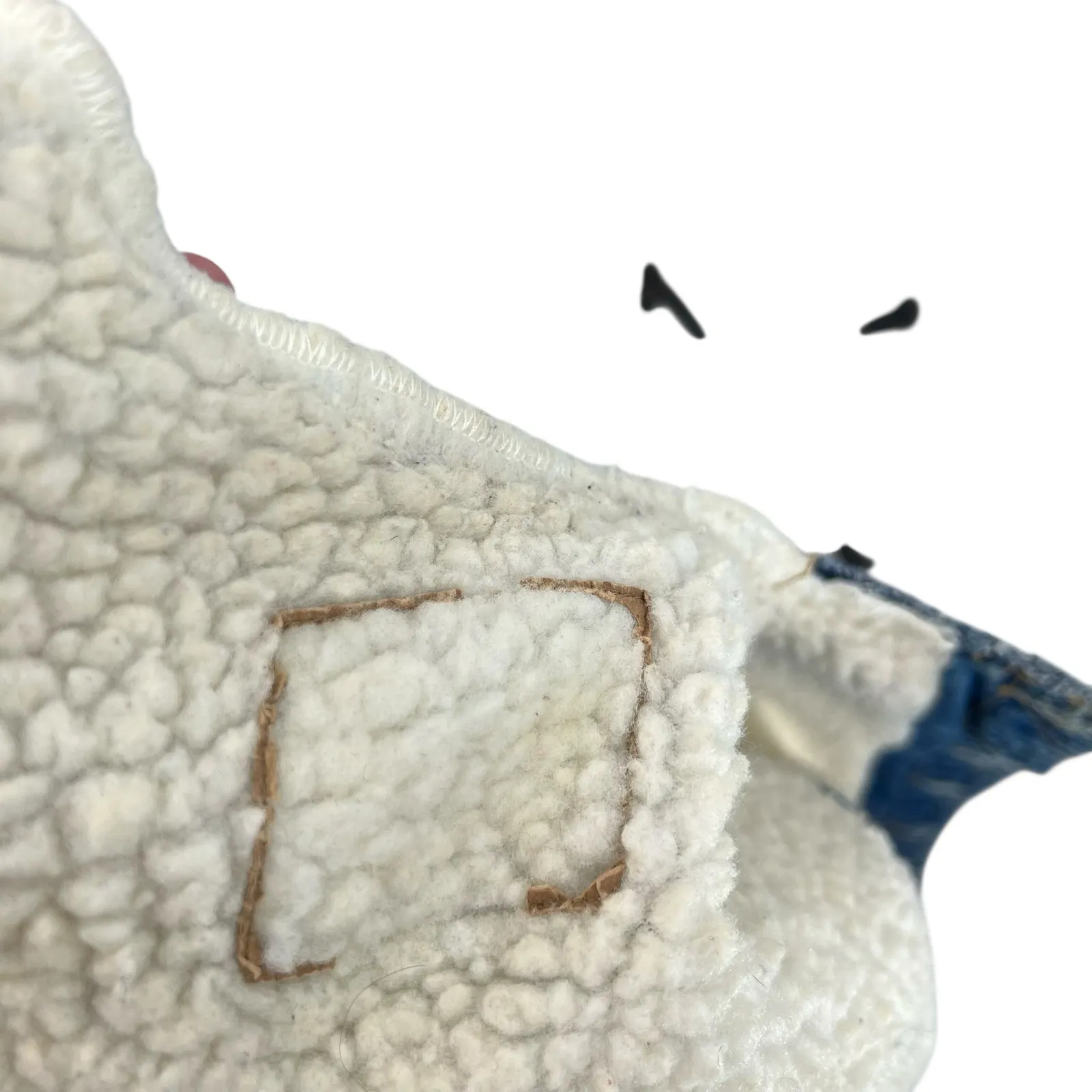 Gap Vintage Denim Vest Sherpa Lined Sleeveless Oversized Size Large - Image 9