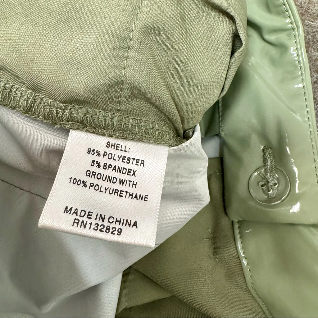NEW Camila Coelho Revolve Cyrus Faux Patent Leather Pants Sage Green XS NWT - Image 12