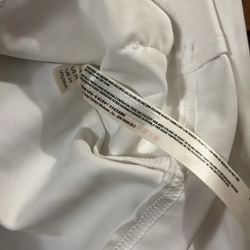 Free People Movement White Cropped Zip-Up Hoodie, Medium NWOT - Image 6